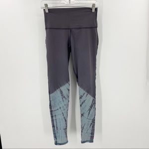Gray and Blue Tie-Dye Women's Leggings